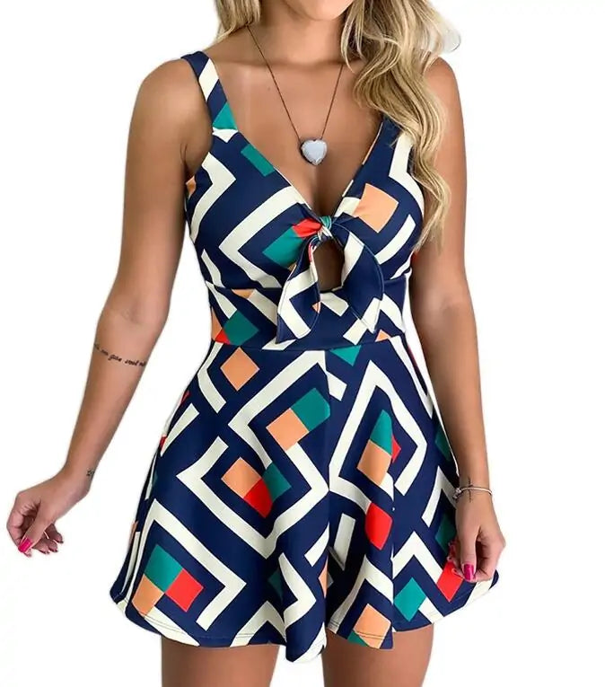 Women's Summer Print Jumpsuit