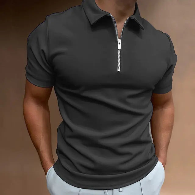 Casual Men's Black Polo Shirt