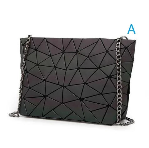 Bolso láser geométrico luminoso para mujer