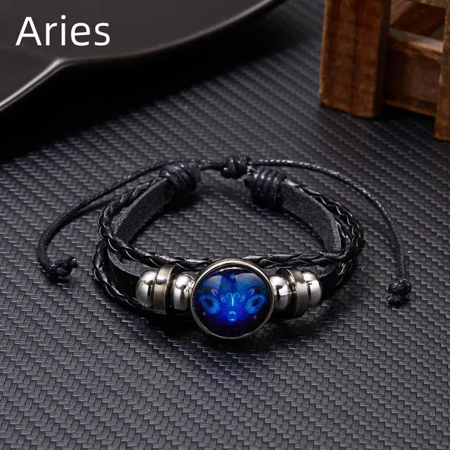 Unisex  Zodiac Luminous Bracelets