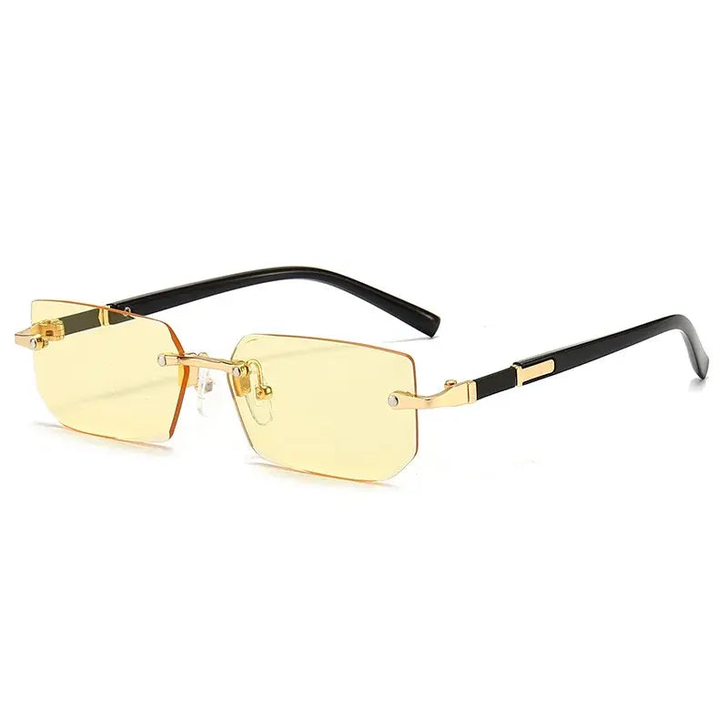 Rimless Sunglasses Rectangle Fashion