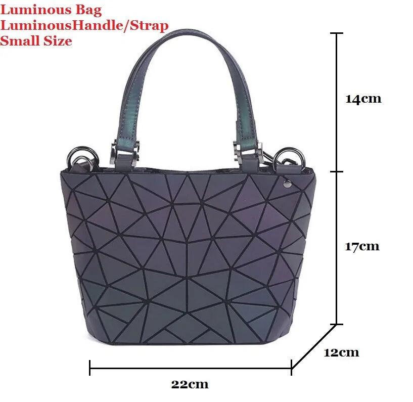 Heiße leuchtende geometrische Lasertasche für Damen