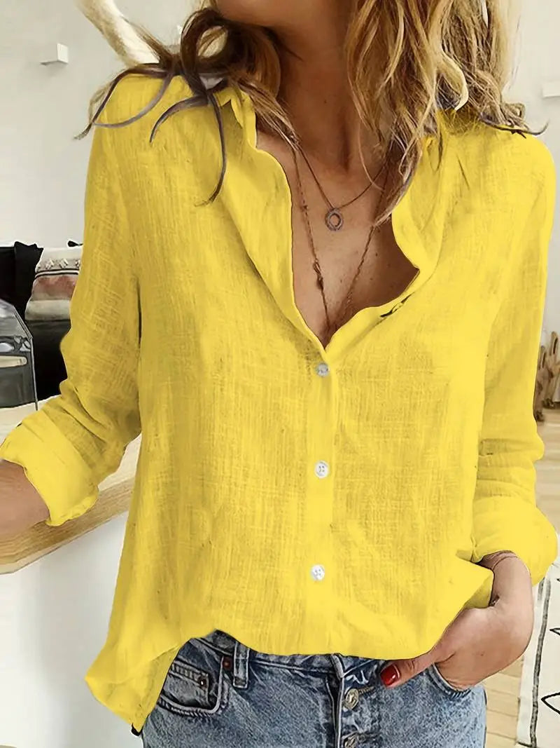 Camisas con botones de lino