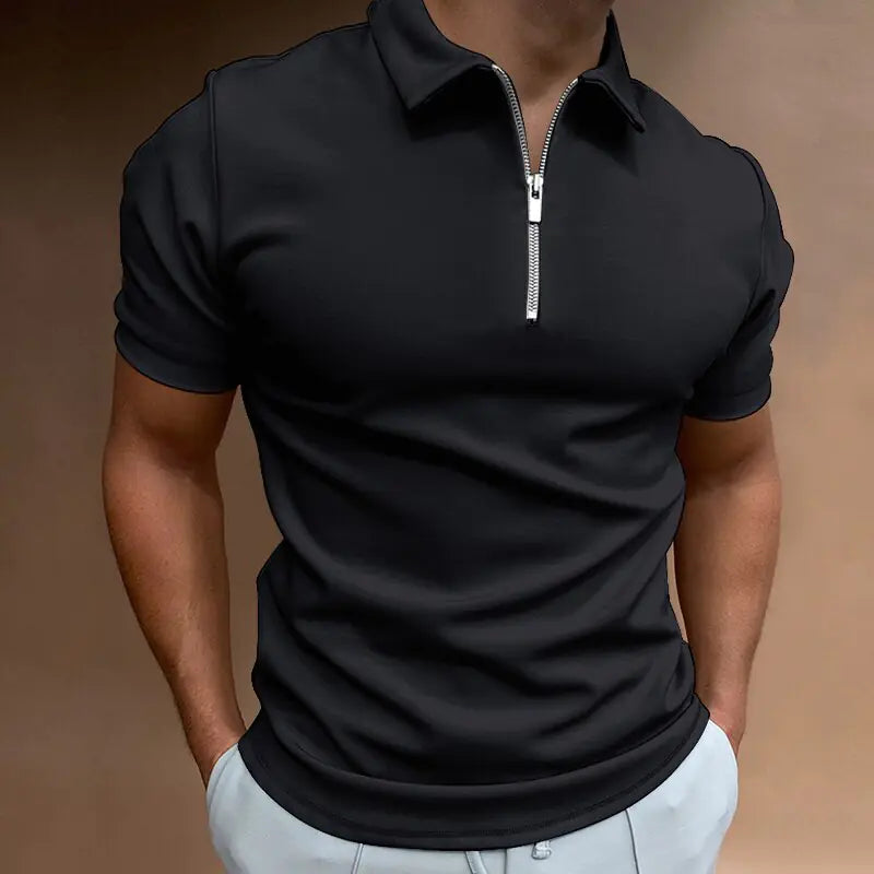 Casual Men's Black Polo Shirt