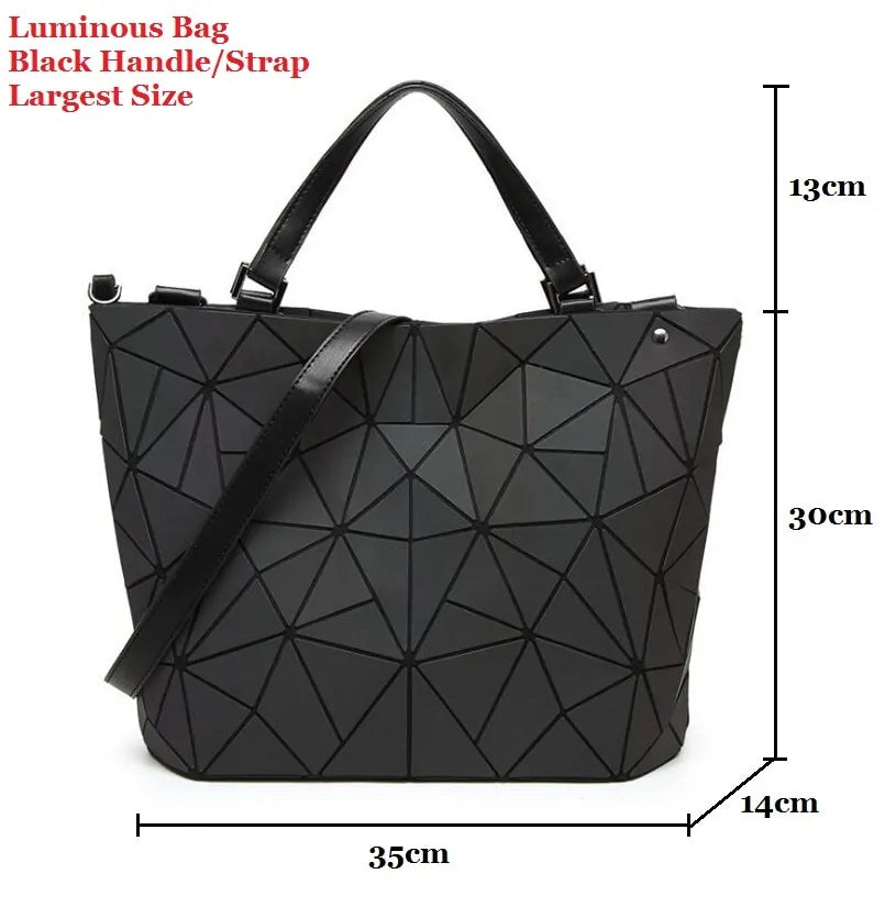 Heiße leuchtende geometrische Lasertasche für Damen