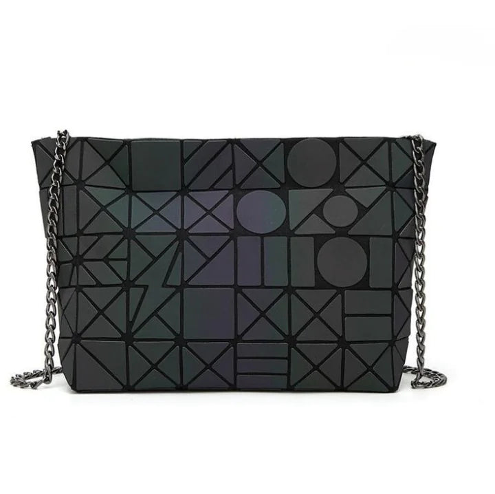 Bolso láser geométrico luminoso para mujer