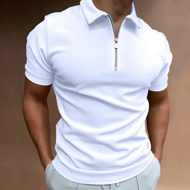 Casual Men's Solid Color Polo Shirts